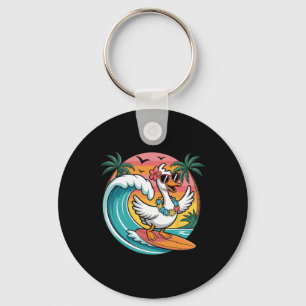Surfen Gans Retro Hawaiianische Sommer Stimmung St Schlüsselanhänger