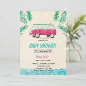 Surfen Geburtstagsfeier Einladung (Stehend Vorderseite)