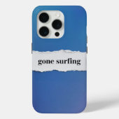 Surfen gegangen, ins Blaue Case-Mate iPhone Hülle (Rückseite)