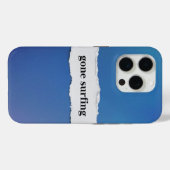 Surfen gegangen, ins Blaue Case-Mate iPhone Hülle (Rückseite (Horizontal))