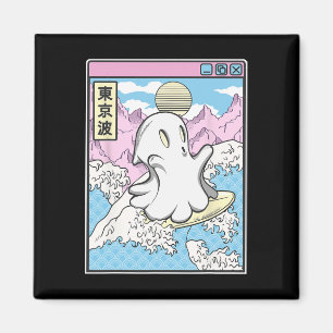 Surfen Geist in japanischen Wellen Anime Kawaii Va Magnet