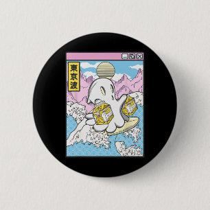 Surfen Geist Nana Milch Japanische Wellen Kawaii V Button