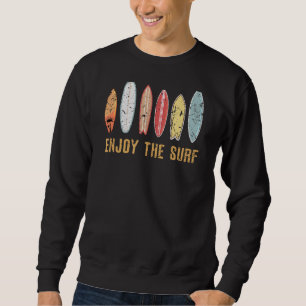 Surfen Genießen Sie die Surf Vintag Surfboard Clas Sweatshirt