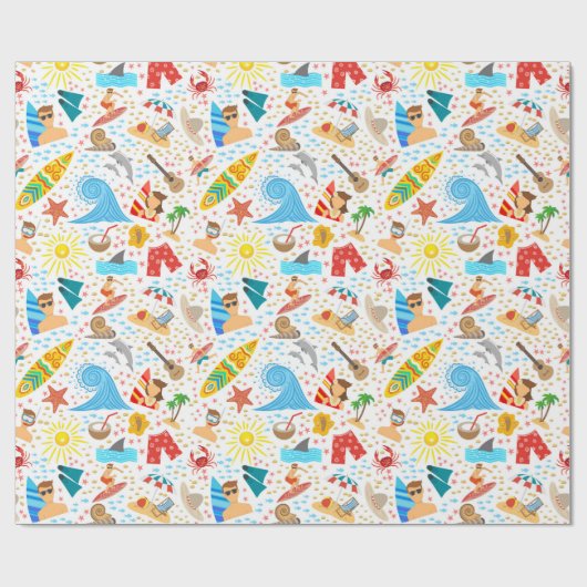 Surfen Geschenkpapier (Flach)