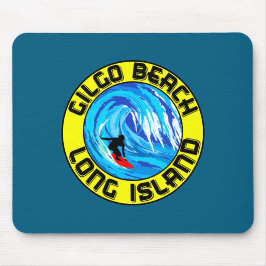 Surfen Gilgo Beach Long Island New York Surfen Sur Mousepad (Vorne)
