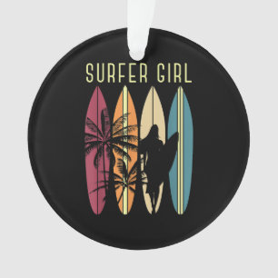 Surfen Girl Surfbrett Surfen Girl's Surfen Ornament