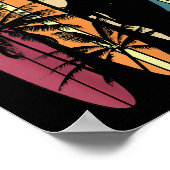 Surfen Girl Surfbrett Surfen Girl's Surfen Poster (Ecke)