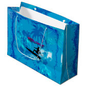 Surfen Große Geschenktüte (Vorderseite Schrägansicht)