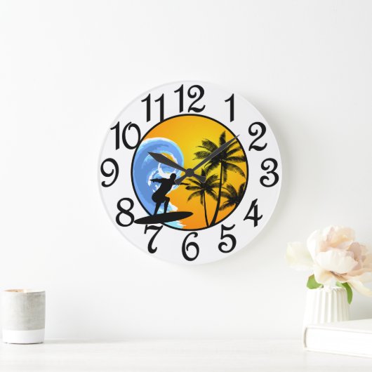 Surfen Große Wanduhr (Zuhause)