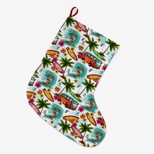 Surfen Großer Weihnachtsstrumpf (Vorderansicht (hängend))