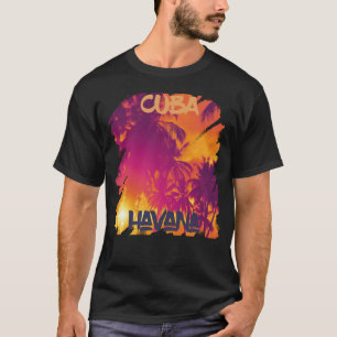 Surfen Havanna Urlaub Kuba Palm Beach Ozean T-Shirt