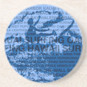 Surfen Hawaii Cutback Hawaiian Sandstone Untersetz Getränkeuntersetzer (Vorne)