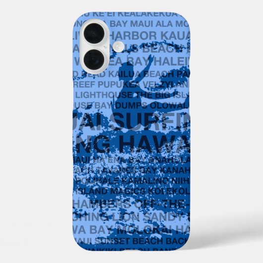 Surfen Hawaii Cutback Hawaiian Surfer - Blau Case-Mate iPhone Hülle (Rückseite)