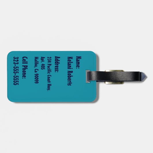 Surfen Hawaii Palm Trees Hawaiian Gepäckanhänger (Rückseite horizontal)