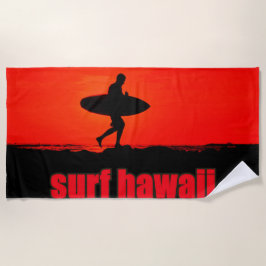 surfen hawaii strandtuch
