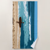 surfen hawaii  strandtuch (Vorderseite)