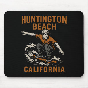 Surfen Huntington Beach Kalifornien Vintage Herren Mousepad