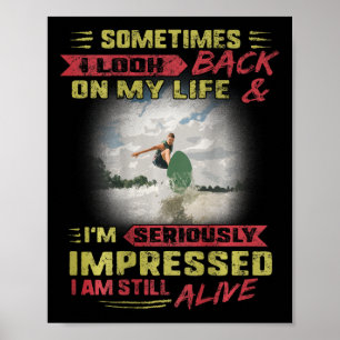Surfen Ich sehe ck ich lebe noch Vintage-Surf-Well Poster