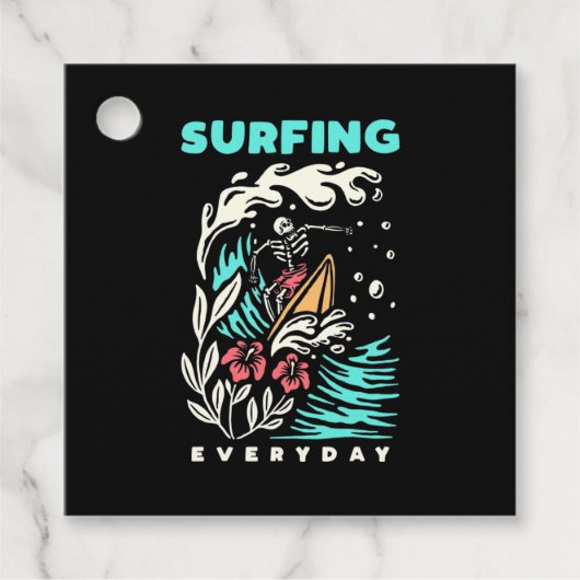 Surfen im Alltag Geschenkanhänger (Vorderseite)