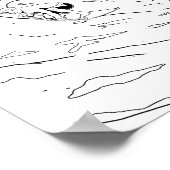 Surfen im Erwachsenenfarbenposter Poster (Ecke)