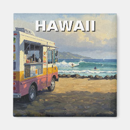 Surfen im Hawaii Food Truck Magnet