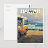 Surfen im Hawaii Food Truck Postkarte (Vorne/Hinten)