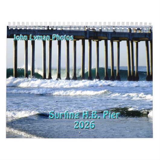 Surfen im Huntington Beach Pier 2026 Kalender (Titelbild)