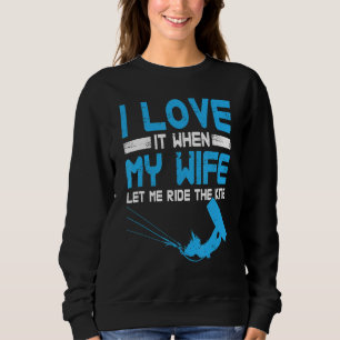 Surfen im Husband Kitesurfen Kiteboarding Sweatshirt