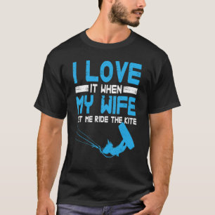 Surfen im Husband Kitesurfen Kiteboarding T-Shirt