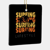 Surfen im Leben Keramikornament (Rechts)