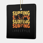Surfen im Leben Keramikornament (Links)