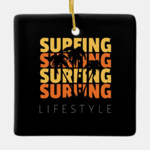 Surfen im Leben Keramikornament