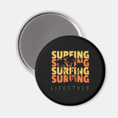 Surfen im Leben Magnet (Vorderseite/Rückseite)
