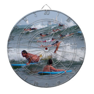 Surfen im Meer_ Dartscheibe