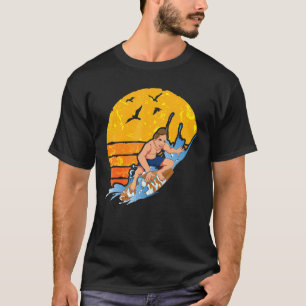 Surfen im Meer Wellen Wassersport Surfen Retro Sur T-Shirt