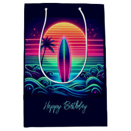 Surfen im Neon Sunset- Mittlere Geschenktüte