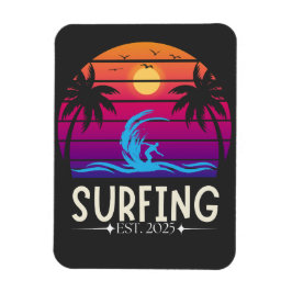 Surfen im Osten. 2025 Retro Vintag Vacay Mode Surf Magnet
