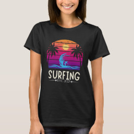 Surfen im Osten. 2025 Retro Vintag Vacay Mode Surf T-Shirt