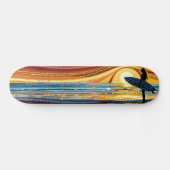 Surfen im Sonnenuntergang: Odyssey eines Dots Art Skateboard (Horizontal)