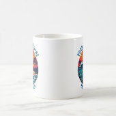Surfen im Sunset Retro Style Kaffeetasse (Mittel)