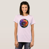 Surfen im T - Shirt der Rainbow-Rose (Vorne ganz)