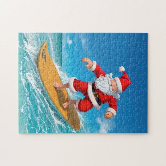 Surfen im Weihnachtsmann Puzzle (Horizontal)