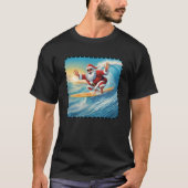 Surfen im Weihnachtsmann T-Shirt (Vorderseite)