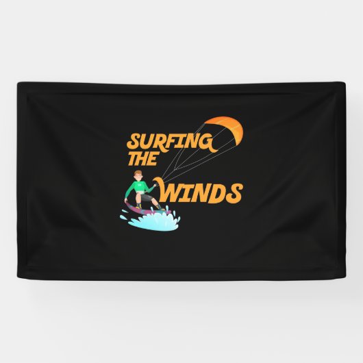 Surfen im Wind Banner (Horizontal)