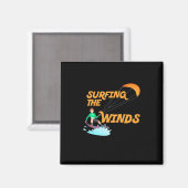Surfen im Wind Magnet (Vorderseite/Rückseite)