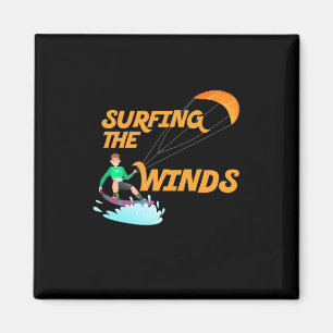 Surfen im Wind Magnet