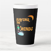 Surfen im Wind Milchtasse (Vorderseite)