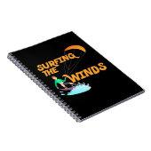 Surfen im Wind Notizblock (Rechte Seite)