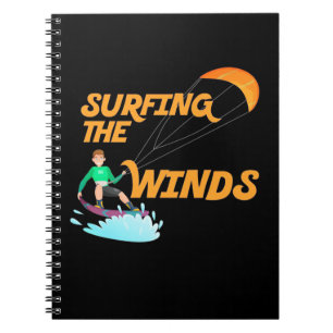 Surfen im Wind Notizblock