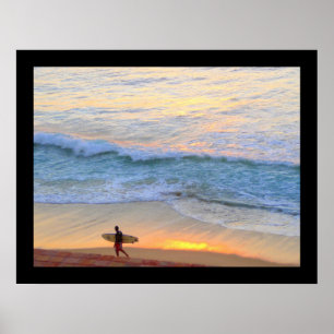 Surfen in Baja Mexiko Poster